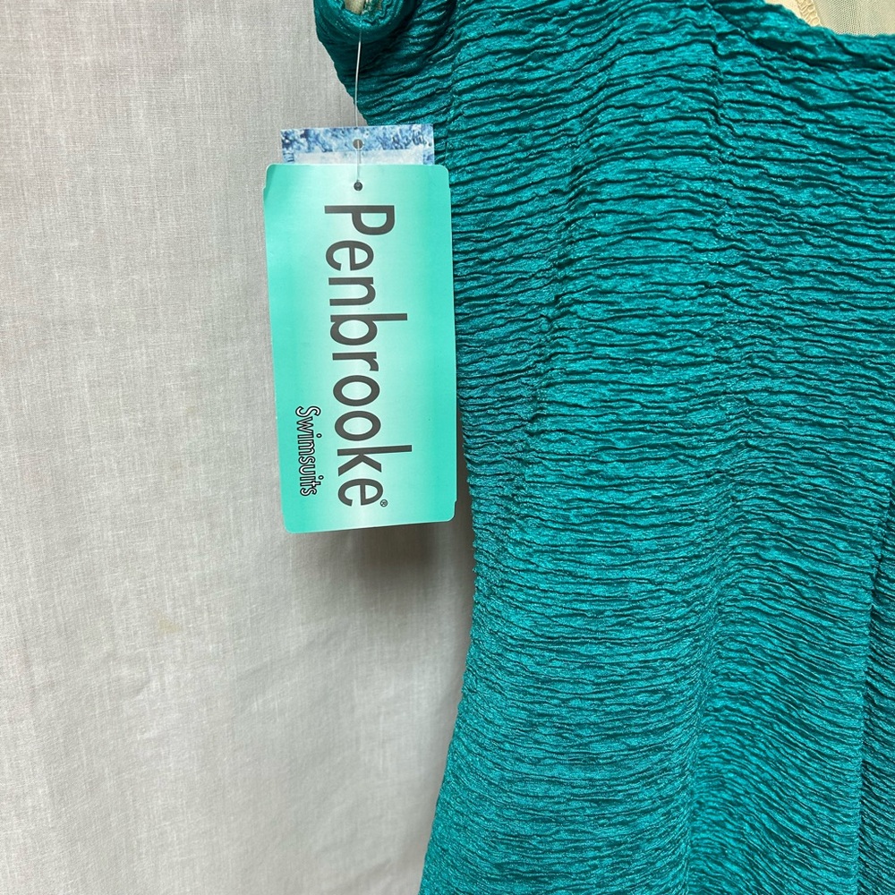 Jade green one piece swimsuit size 24W ocean cruise quality pool party lake - Picture 6 of 13